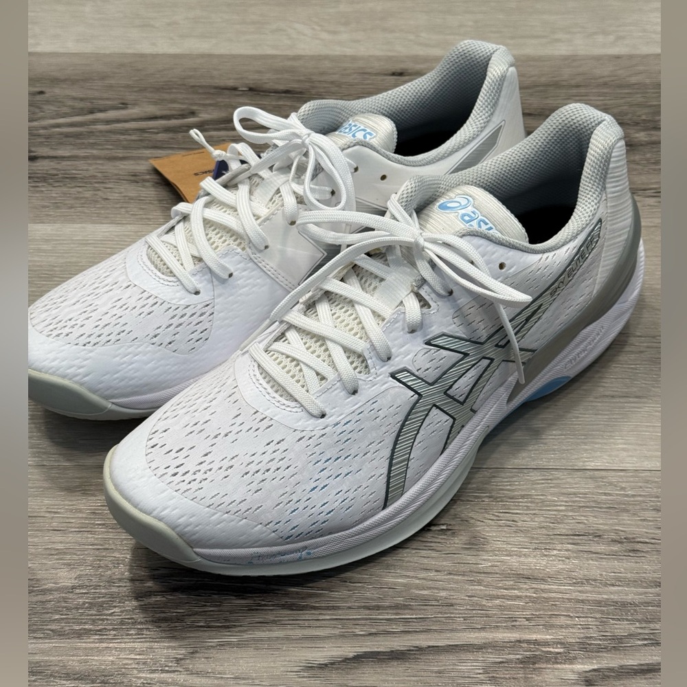 ASICS Sky Elite FlyteFoam Volleyball Shoes Women’s Size 12 White/Silver NWT - Picture 2 of 13